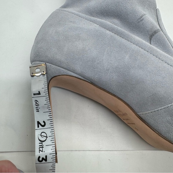 Stuart Weitzman Brandie Stretch Sock Boots in Grey Suede Size 9 - Picture 13 of 14